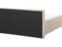 Outlet Łóżko kontynentalne PRESIDENT 160 x 200 cm Beżowy Łóżka Tapicerowane|Łóżka Podwójne