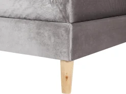 Outlet Łóżko kontynentalne Welur MARQUISE 180 x 200 cm Łóżka Tapicerowane|Łóżka Podwójne