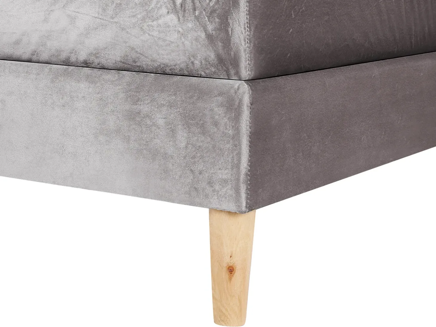 Outlet Łóżko kontynentalne Welur MARQUISE 180 x 200 cm Łóżka Tapicerowane|Łóżka Podwójne