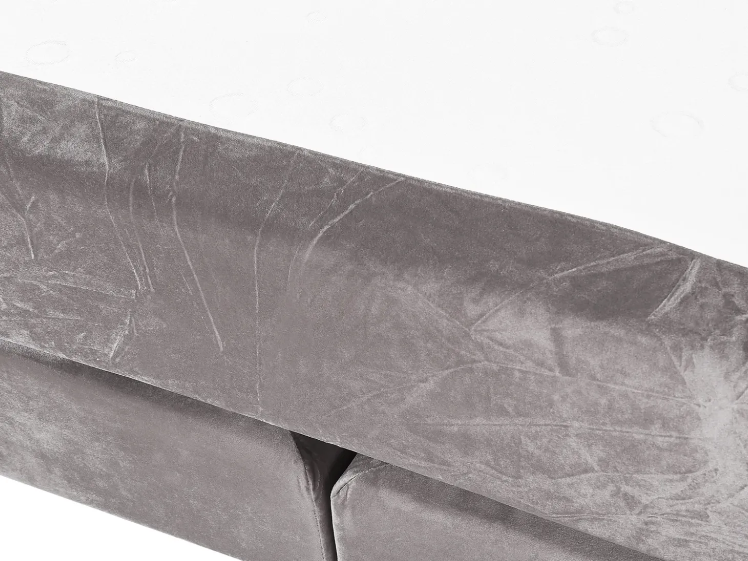 Outlet Łóżko kontynentalne Welur MARQUISE 180 x 200 cm Łóżka Tapicerowane|Łóżka Podwójne