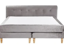 Outlet Łóżko kontynentalne Welur MARQUISE 180 x 200 cm Łóżka Tapicerowane|Łóżka Podwójne