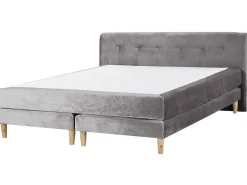 Outlet Łóżko kontynentalne Welur MARQUISE 180 x 200 cm Łóżka Tapicerowane|Łóżka Podwójne