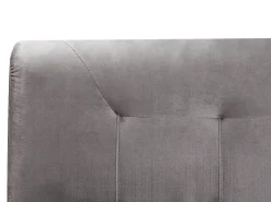 Outlet Łóżko kontynentalne Welur MARQUISE 180 x 200 cm Łóżka Tapicerowane|Łóżka Podwójne