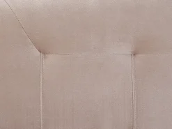 Outlet Łóżko kontynentalne Welur MARQUISE 180 x 200 cm Beżowy Łóżka Tapicerowane|Łóżka Podwójne