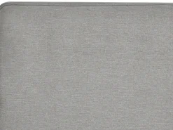 Outlet Łóżko kontynentalne z pojemnikiem MINISTER Jasnoszary 160 x 200 cm Łóżka Z Pojemnikiem|Łóżka Tapicerowane
