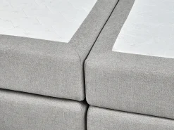 Hot Łóżko kontynentalne z pojemnikiem ARISTOCRAT Jasnoszary 160 x 200 cm Łóżka Z Pojemnikiem|Łóżka Tapicerowane