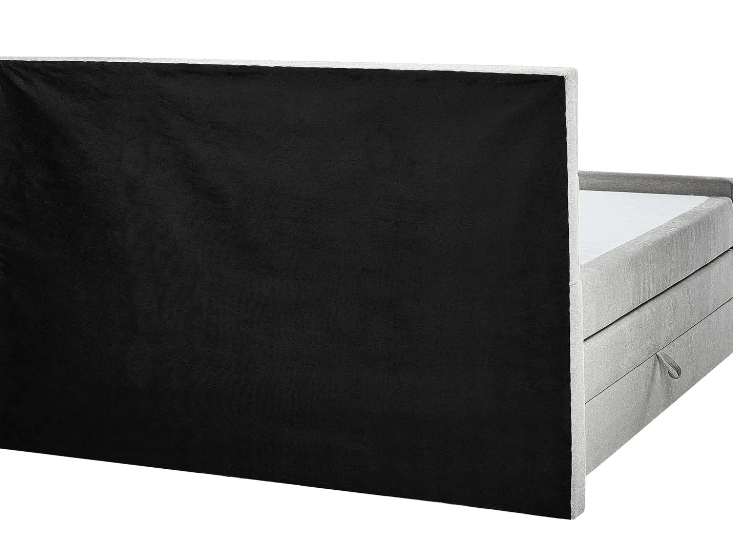 Hot Łóżko kontynentalne z pojemnikiem ARISTOCRAT Jasnoszary 160 x 200 cm Łóżka Z Pojemnikiem|Łóżka Tapicerowane