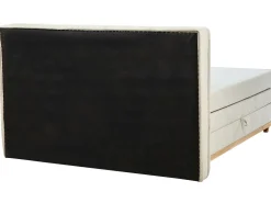 Hot Łóżko kontynentalne z pojemnikiem DYNASTY Beżowy 180 x 200 cm Łóżka Z Pojemnikiem|Łóżka Tapicerowane