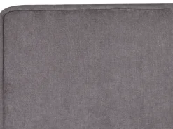 Outlet Łóżko kontynentalne z pojemnikiem MINISTER Beżowoszary 180 x 200 cm Łóżka Z Pojemnikiem|Łóżka Tapicerowane