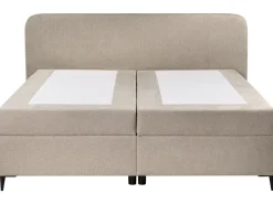 Online Łóżko kontynentalne z pojemnikiem REGENT 180 x 200 cm Beżowoszary Łóżka Z Pojemnikiem|Łóżka Tapicerowane