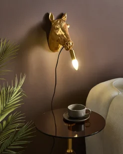 Koń Lampa ścienna PHILIPPE Złoty