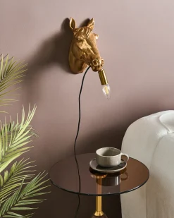 Koń Lampa ścienna PHILIPPE Złoty