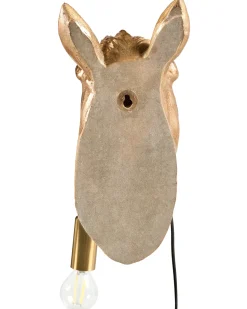 Koń Lampa ścienna PHILIPPE Złoty