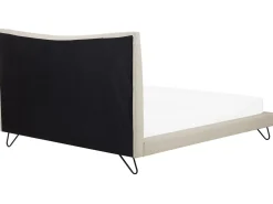 Sale Łóżko LANNION 180 x 200 cm Jasnobeżowy Łóżka Tapicerowane|Łóżka Podwójne