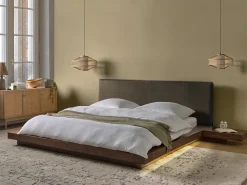 Outlet Boucle ZEN 180 x 200 cm Jesion brązowy Łóżka Podwójne|Wszystkie Łóżka