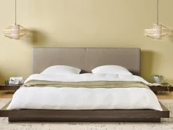 Clearance Boucle ZEN 160 x 200 cm Jesion ciemny Łóżka Podwójne|Wszystkie Łóżka