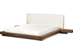 Discount Boucle ZEN 180 x 200 cm LED Jesion brązowy Łóżka Podwójne|Wszystkie Łóżka