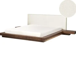 Discount Boucle ZEN 180 x 200 cm LED Jesion brązowy Łóżka Podwójne|Wszystkie Łóżka