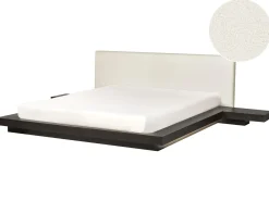Discount Boucle ZEN 180 x 200 cm LED Jesion ciemny Łóżka Podwójne|Wszystkie Łóżka