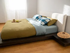 Discount Boucle ZEN 180 x 200 cm LED Jesion ciemny Łóżka Podwójne|Wszystkie Łóżka