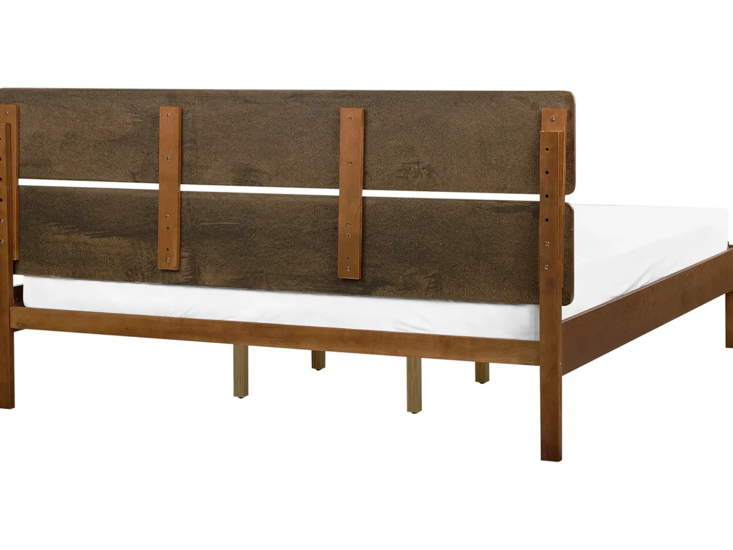 Drewno BOISSET 180 x 200 cm Ciemno Łóżka Podwójne|Wszystkie Łóżka