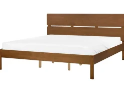 Drewno BOISSET 180 x 200 cm Ciemno Łóżka Podwójne|Wszystkie Łóżka