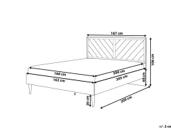 Best MIALET 160 x 200 cm Ciemno Łóżka Podwójne|Wszystkie Łóżka