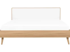 Hot Łóżko LED SERRIS 180 x 200 cm Jasnobrązowy Łóżka Podwójne|Wszystkie Łóżka