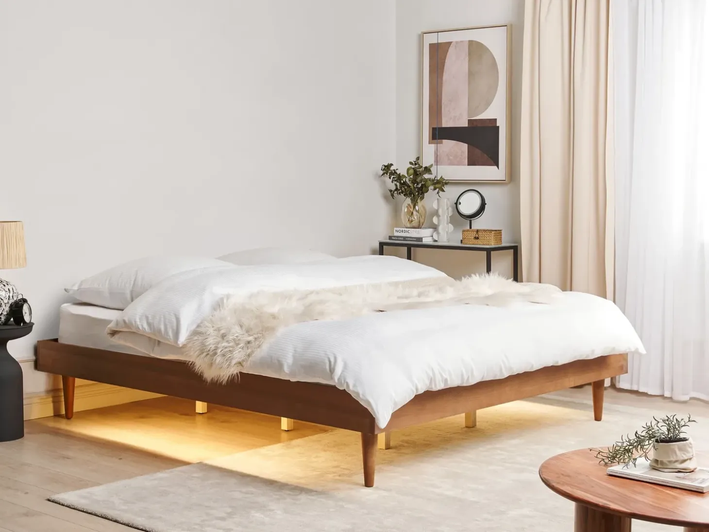 Outlet TOUCY 180 x 200 cm Jesion Łóżka Podwójne|Wszystkie Łóżka