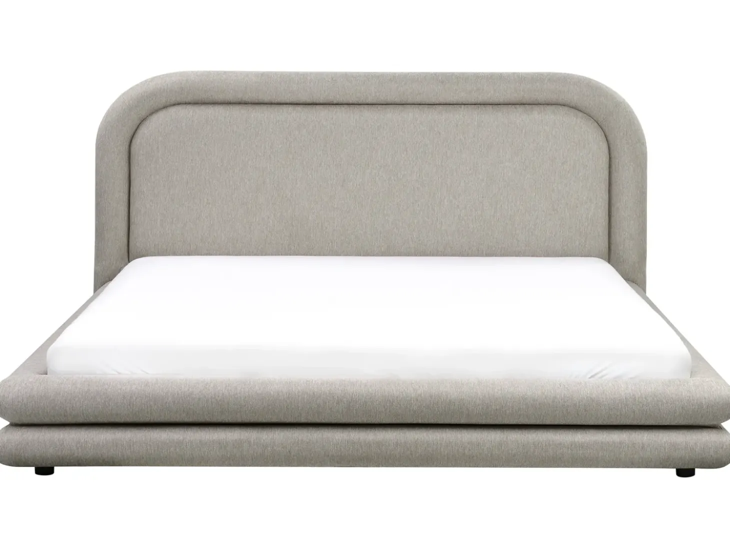 Discount Len syntetyczny LAVARDENS 180 x 200 cm Beżowoszary Łóżka Tapicerowane|Łóżka Podwójne