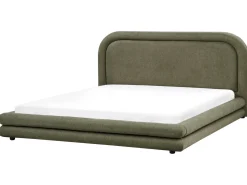Sale Len syntetyczny LAVARDENS 180 x 200 cm Zielony Łóżka Tapicerowane|Łóżka Podwójne
