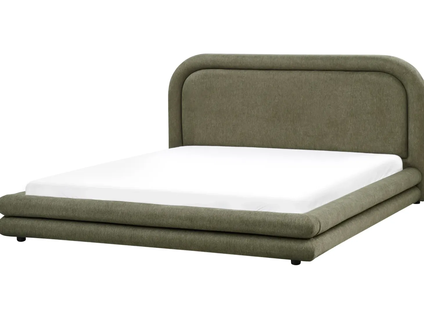 Sale Len syntetyczny LAVARDENS 180 x 200 cm Zielony Łóżka Tapicerowane|Łóżka Podwójne