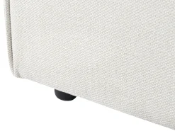 Len syntetyczny LESTRE 180 x 200 cm Złamana biel Łóżka Tapicerowane|Łóżka Podwójne
