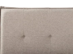 Online Len syntetyczny LESTRE 180 x 200 cm Beżowoszary Łóżka Tapicerowane|Łóżka Podwójne