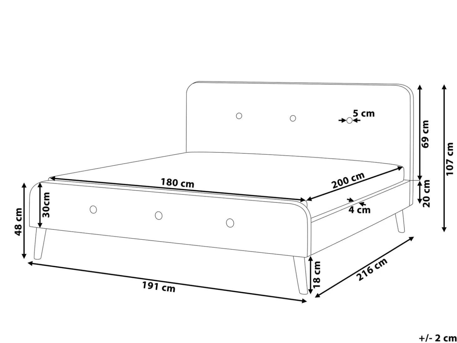 Discount Len syntetyczny RENNES 180 x 200 cm Jasnobeżowy Łóżka Tapicerowane|Łóżka Podwójne