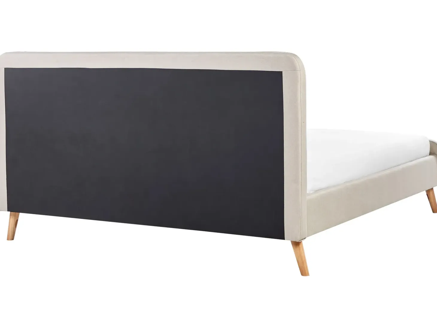 Discount Len syntetyczny RENNES 180 x 200 cm Jasnobeżowy Łóżka Tapicerowane|Łóżka Podwójne