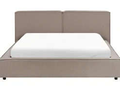 Outlet LINARDS 160 x 200 cm Beżowoszary Łóżka Tapicerowane|Łóżka Podwójne