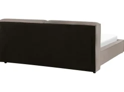 Outlet LINARDS 180 x 200 cm Beżowoszary Łóżka Tapicerowane|Łóżka Podwójne