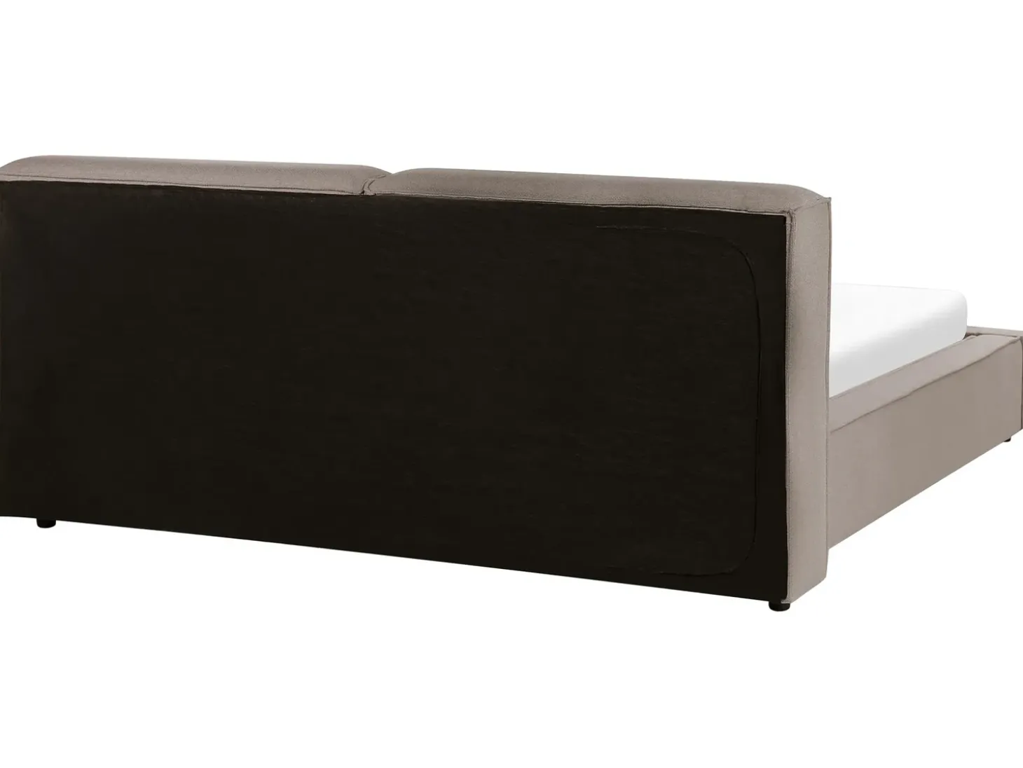 Outlet LINARDS 180 x 200 cm Beżowoszary Łóżka Tapicerowane|Łóżka Podwójne