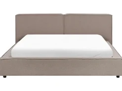 Outlet LINARDS 180 x 200 cm Beżowoszary Łóżka Tapicerowane|Łóżka Podwójne