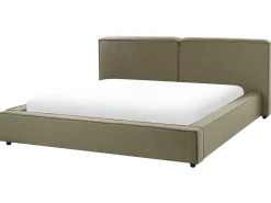 Outlet LINARDS 180 x 200 cm Oliwkowy Łóżka Tapicerowane|Łóżka Podwójne