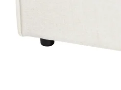 Clearance LINARDS 180 x 200 cm Złamana biel Łóżka Tapicerowane|Łóżka Podwójne
