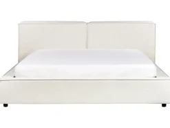 Clearance LINARDS 180 x 200 cm Złamana biel Łóżka Tapicerowane|Łóżka Podwójne