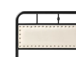 New Łóżko Metal BREUILLET 180 x 200 cm Czarny Łóżka Metalowe|Łóżka Tapicerowane