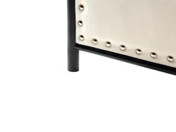 New Łóżko Metal BREUILLET 180 x 200 cm Czarny Łóżka Metalowe|Łóżka Tapicerowane