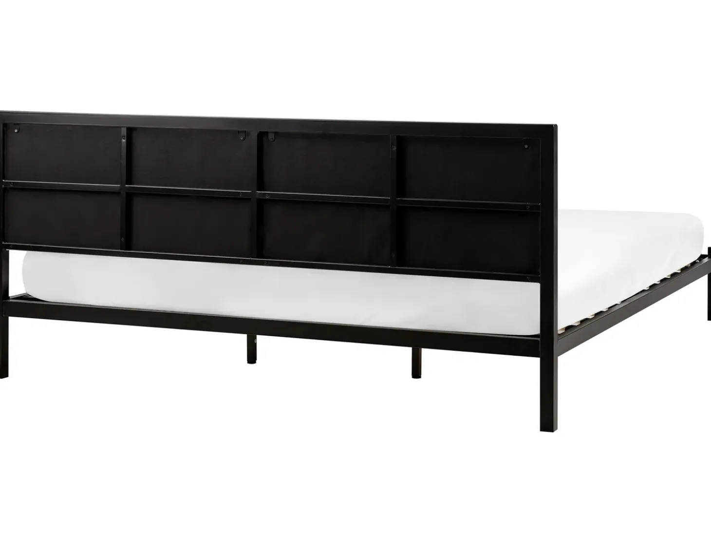 Outlet Łóżko Metal CLAMART 180 x 200 cm Jasnobeżowy Łóżka Metalowe|Łóżka Podwójne