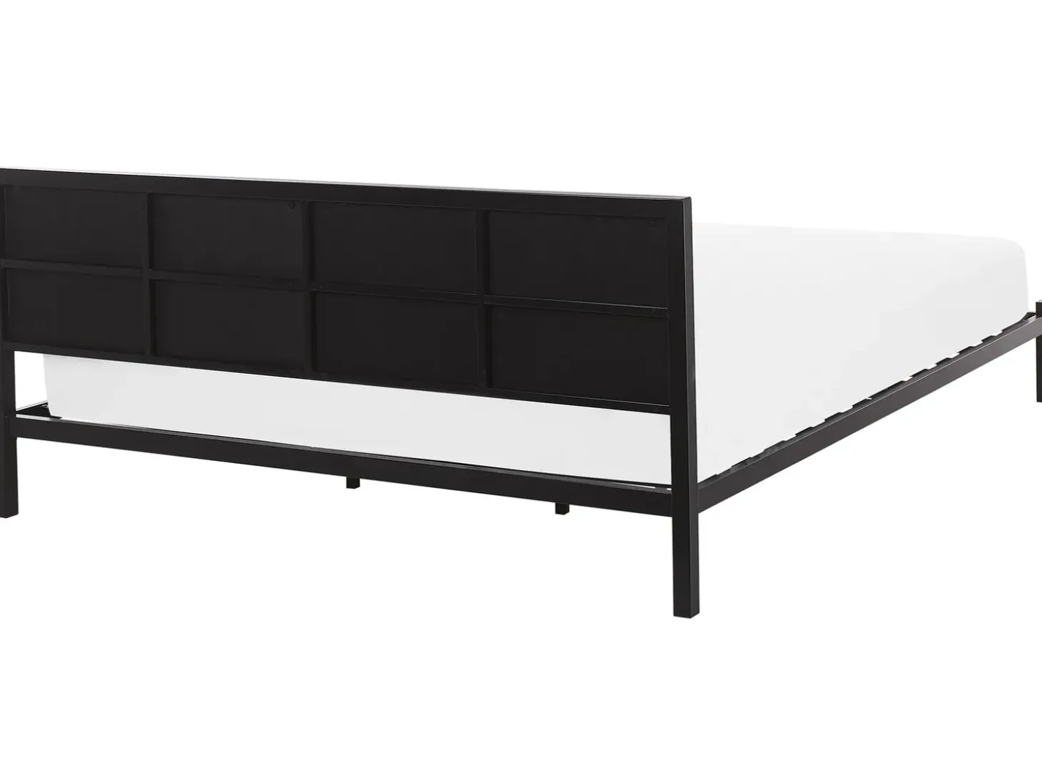 New Łóżko Metal CLAMART 180 x 200 cm Szary Łóżka Metalowe|Łóżka Podwójne