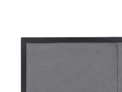 Best Łóżko Metal CLAMART 140 x 200 cm Szary Łóżka Metalowe|Łóżka Podwójne