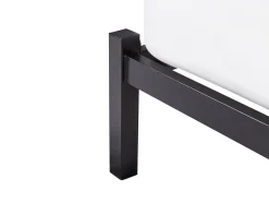 Best Łóżko Metal CLAMART 140 x 200 cm Szary Łóżka Metalowe|Łóżka Podwójne