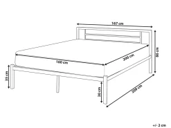 Clearance Łóżko Metal CUSSET 160 x 200 cm Łóżka Metalowe|Łóżka Podwójne